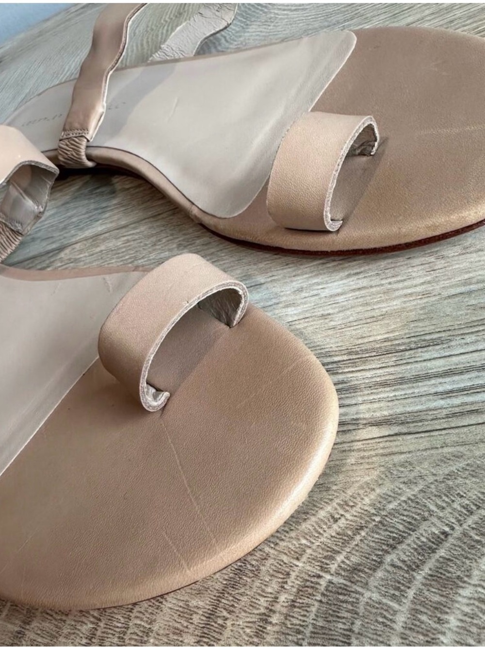 Loeffler Randall Petal Toe Ring Sandal Wheat 10 - Picture 4 of 12